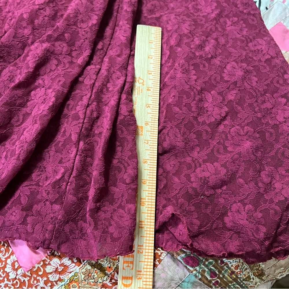 Vintage 90s Lace Fit & Flare Midi Dress S - Picture 10 of 10